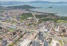Foto aérea de palhoça